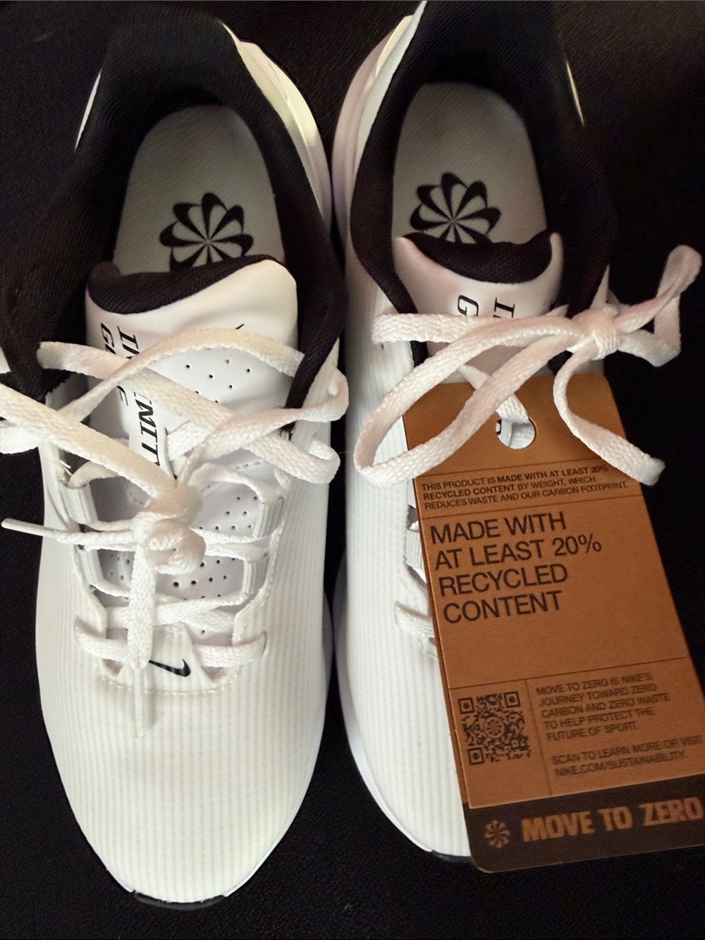 Nike Women’s White and Black Low-Top Lace-Up Sneakers